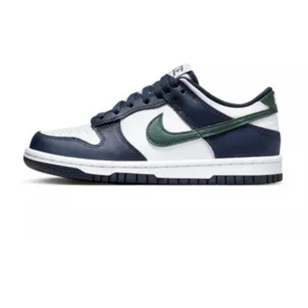 Nike Dunk Low "Obsidian/Vintage Green/White" Grade School Boy's Sneaker